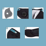 Unisex Motorcycle Riding Mask Autumn Winter Half Face Mask black_One size