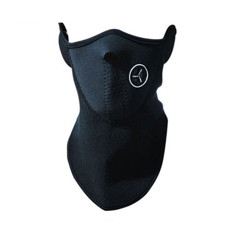 Unisex Motorcycle Half Face Mask Cover Fleece Ski Snow Warm Winter Neck Guard Scarf Warm Protecting Mask black