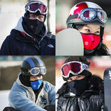 Unisex Motorcycle Half Face Mask Cover Fleece Ski Snow Warm Winter Neck Guard Scarf Warm Protecting Mask black