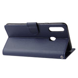 For Samsung A10S A20S Cellphone Cover Mobile Phone Shell Buckle Closure Cards Slots PU Leather Smart Shell with Wallet Overall Protection blue