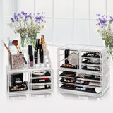 SF-1122-10 4Pcs / Set Plastic Cosmetics Storage Rack Transparent **