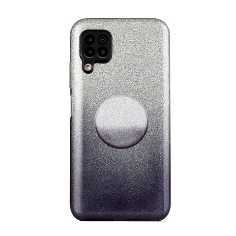 for HUAWEI P20 LITE/P30 LITE/P40 LITE/Nova6SE/Nova 7i Phone Case Gradient Color Glitter Powder Phone Cover with Airbag Bracket black