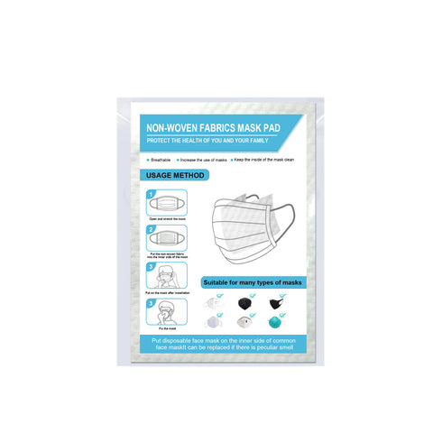 Disposable Non-woven Breathable Mask Replacement Filter Cotton Mat 100pcs