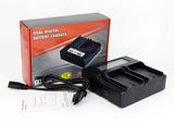 Dual Channel Digital Camera Battery Charger with LCD Display for NP-F770 F750 F550 F960 British Plug