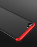For VIVO Y71 Slim 3 in 1 Hybrid Hard Case Full Body 360 Degree Protection Back Cover Red black red