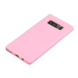 for Samsung NOTE 8 Cute Candy Color Matte TPU Anti-scratch Non-slip Protective Cover Back Case dark pink