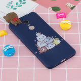 For Redmi 8/8A/5/Note 8T Mobile Phone Case Cute Cellphone Shell Soft TPU Cover with Cartoon Pig Duck Bear Kitten Lovely Pattern Royal blue