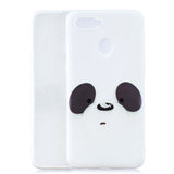 For OPPO A7 Cartoon Lovely Coloured Painted Soft TPU Back Cover Non-slip Shockproof Full Protective Case with Lanyard Light blue