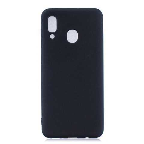 For Samsung A30 Lovely Candy Color Matte TPU Anti-scratch Non-slip Protective Cover Back Case black