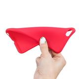 for iPhone 6/6S Lovely Candy Color Matte TPU Anti-scratch Non-slip Protective Cover Back Case red