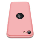 For Iphone SE 2020 360Dgree Full Protection Phone Case Protector Shockproof PC Phone Back Cover Rose gold