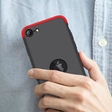 For Iphone SE 2020 360Dgree Full Protection Phone Case Protector Shockproof PC Phone Back Cover Red black red