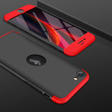 For Iphone SE 2020 360Dgree Full Protection Phone Case Protector Shockproof PC Phone Back Cover Red black red