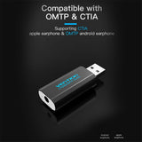 VENTION 3.5mm External USB Audio Adapter for PS4 Laptop Computer Headphone Sound Card black