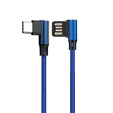 L Shaped Angle Head Type-C Charging Cable Data Transmission Cable Adapter 3 Meter for Phone black