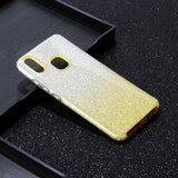 For VIVO Y91/Y93/Y95 with hole/V17/S1 Pro/Y95 Phone Case Gradient Color Glitter Powder Phone Cover with Airbag Bracket yellow