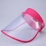 Safety Face Shield 360 Degree Rotated Dust proof Outdoor Riding Visor Cooking Mask rose Red