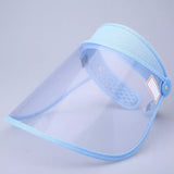 Safety Face Shield 360 Degree Rotated Dust proof Outdoor Riding Visor Cooking Mask sky blue