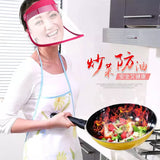 Safety Face Shield 360 Degree Rotated Dust proof Outdoor Riding Visor Cooking Mask rose Red