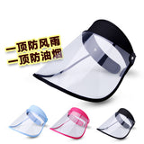 Safety Face Shield 360 Degree Rotated Dust proof Outdoor Riding Visor Cooking Mask sky blue