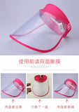 Safety Face Shield 360 Degree Rotated Dust proof Outdoor Riding Visor Cooking Mask sky blue