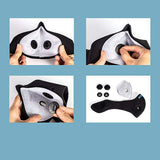Unisex Motorcycle Riding Mask Autumn Winter Half Face Mask gray_One size