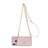 For HUAWEI P20/ P20 Lite/P20 Pro Mobile Phone Cover with Pu Leather Card Holder + Hand Rope + Straddle Rope Pink