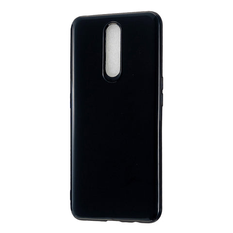 For OPPO F11/F11 Pro Cellphone Cover Glossy TPU Simple Profile Bumper Protective Mobile Phone Case Bright black