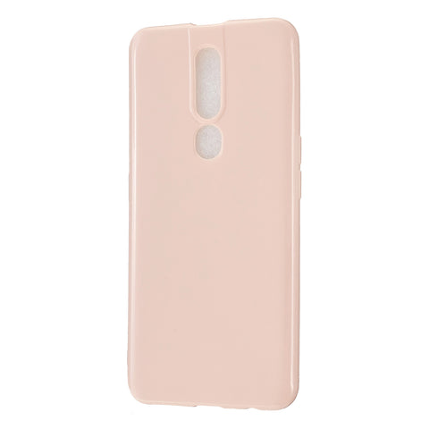 For OPPO F11/F11 Pro Cellphone Cover Glossy TPU Simple Profile Bumper Protective Mobile Phone Case Sakura pink