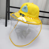 Kids Transparent TPU Detachable Protective Cover Anti-droplets Dustproof Sheild for Casual Hat black edge_48-50CM
