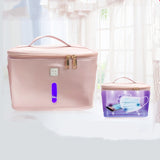 LED Purple Light Disinfection Bag UV 59 Seconds Odor Removal Storage Box for Home Pink
