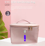 LED Purple Light Disinfection Bag UV 59 Seconds Odor Removal Storage Box for Home Pink