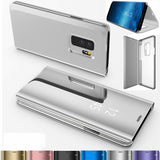 For Samsung Galaxy S10/S10 Plus/S10E Smart Leather Flip Mirror 360 Phone Case Cover