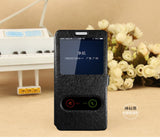 For Samsung Galaxy S8 Plus PU Leather View Window Flip Cover Case Quick Answer Ultra Thin Phone Stand Cases Black