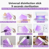 UV Light Portable Disinfectant Wand UV Charging Disinfection Lamp USB Sterilizer UVC Light For Hometravel Zixia Pink