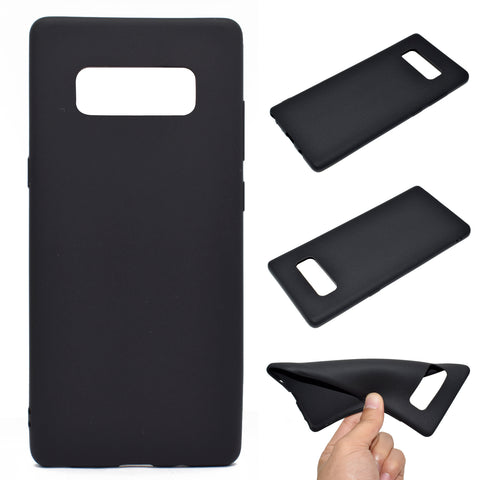 for Samsung NOTE 8 Cute Candy Color Matte TPU Anti-scratch Non-slip Protective Cover Back Case black