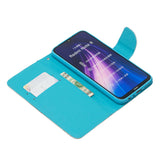 For Redmi Note 8/8 Pro Cellphone Cover Stand Function Wallet Design PU Leather Smartphone Shell Elegant Pattern Printed  Rainbow horse