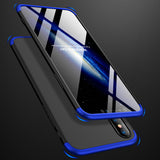 For Redmi 7A Ultra Slim PC Back Cover Non-slip Shockproof 360 Degree Full Protective Case Blue black blue