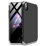 For Redmi 7A Ultra Slim PC Back Cover Non-slip Shockproof 360 Degree Full Protective Case Silver black silver