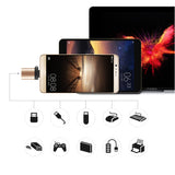 USB C Adapter Type C Adapter USB 3.0 OTG Aluminum Alloy Converter with Keychain gold
