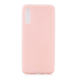 For Samsung A50 Lovely Candy Color Matte TPU Anti-scratch Non-slip Protective Cover Back Case black