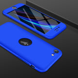 For Iphone SE 2020 360Dgree Full Protection Phone Case Protector Shockproof PC Phone Back Cover blue