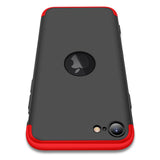 For Iphone SE 2020 360Dgree Full Protection Phone Case Protector Shockproof PC Phone Back Cover Red black red