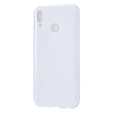 For HUAWEI Y9/Y9 Prime 2019 Cellphone Shell Glossy TPU Case Soft Mobile Phone Cover Full Body Protection Milk white
