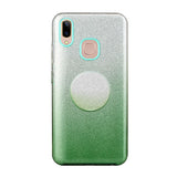 For VIVO Y91/Y93/Y95 with hole/V17/S1 Pro/Y95 Phone Case Gradient Color Glitter Powder Phone Cover with Airbag Bracket green