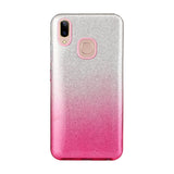 For VIVO Y91/Y93/Y95 with hole/V17/S1 Pro/Y95 Phone Case Gradient Color Glitter Powder Phone Cover with Airbag Bracket Pink