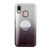 For VIVO Y91/Y93/Y95 with hole/V17/S1 Pro/Y95 Phone Case Gradient Color Glitter Powder Phone Cover with Airbag Bracket black