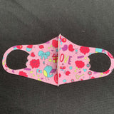 Children's Mask Dust Proof Breathable Washable Cartoon Print Hanging Ear Type Mask love_Packaging-already replaced