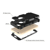 For iPhone 6/6S PC+ Silicone 2 in 1 Hit Color Tri-proof Shockproof Dustproof Anti-fall Protective Cover Back Case black