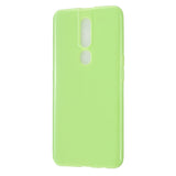 For OPPO F11/F11 Pro Cellphone Cover Glossy TPU Simple Profile Bumper Protective Mobile Phone Case Fluorescent green